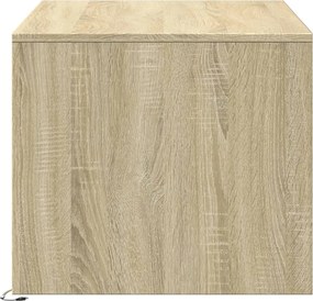 vidaXL Τραπεζάκι Σαλονιού με Φώτα LED Sonoma Δρυς Επεξ. Ξύλο