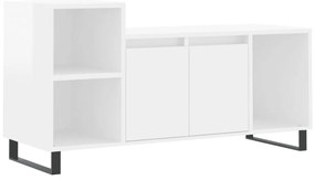 vidaXL Έπιπλο Τηλεόρασης Γυαλ. Λευκό 100x35x55 εκ. Επεξεργασμένο Ξύλο
