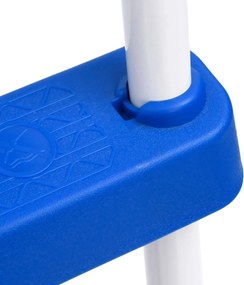 vidaXL Σκάλα Πισίνας Μπλε και Λευκό 84 εκ. Ατσάλινη