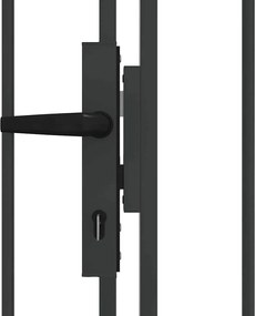 vidaXL Πύλη Φράχτη Assen 401 x 250 εκ. Ατσάλι Γκρι Κλειδώσιμο