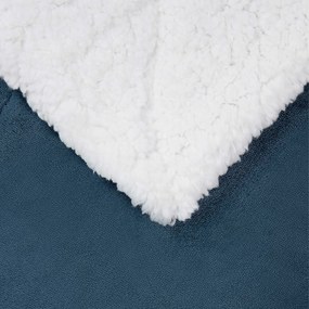 vidaXL Κουβέρτα Σκούρο μπλε 130 x 150 cm Μαλλί