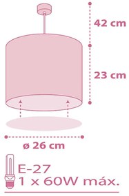 Sweet Dreams Pink κρεμαστό παιδικό φωτιστικό οροφής (62012[S]) - 62012S