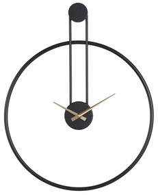 Μεταλλικο ρολόι τοίχου μαύρο 50x62εκ