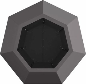 vidaXL Γλάστρα 2 τμχ. Μαύρο 50 x 50 x 40 cm Ατσάλι