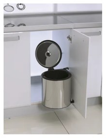 Starax 32250024 Inox Δοχείο Απορριμμάτων Με Σχοινάκι 10 Lt
