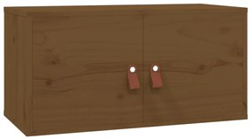 vidaXL Ντουλάπια Τοίχου 2 τεμ. Καφέ Μελί 60x30x30 εκ Μασίφ Ξύλο Πεύκου