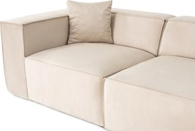 Corner Sofa Lora (L1-O1-1R-POUFFE ) - Cream Cream