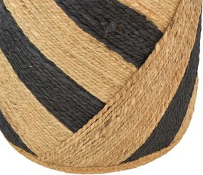 Σκαμπό Relous Inart φυσικό-μαύρο 100% γιούτα Φ37x39εκ