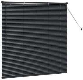 vidaXL Ρολό Παραθύρου με κουρτίνες Άλλο Μαύρο 80 x 130 εκ Αλουμίνιο