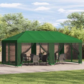 vidaXL Κήπος Γκαζebo 6 x 3 m Πράσινο Πολυεστέρας και Χάλυβας 190