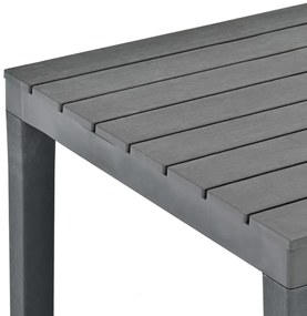 vidaXL Τραπέζι Κήπου Ανθρακί 78 x 78 x 72 εκ. Πλαστικό
