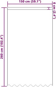 vidaXL Κουρτίνα Δαντέλας με κουρτίνες Λευκό 260 x 150 εκ Πολυεστέρας