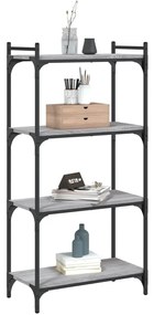 vidaXL Βιβλιοθήκη 4 Επιπέδων Γκρι Sonoma 60x30x120 εκ. Επεξεργ. Ξύλο