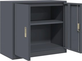 vidaXL Ντουλάπι αποθήκευσης Ανθρακί 80 x 40 x 70 εκ Ατσάλι