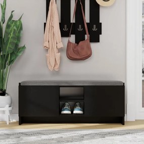Παπουτσοθήκη Zulla Megapap χρώμα μαύρο 110x37x43εκ.