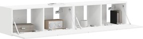 vidaXL Ντουλάπι Τηλεόρασης Τοίχου 2 pcs Λευκό 78,5 x 31 x 29,5 εκ