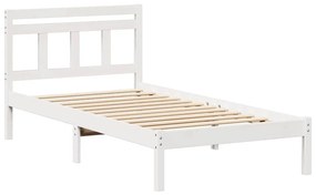 VidaXL Σκελετός Κρεβατιού Λευκό 90 x 190 cm Στερεά ξυλεία πεύκου