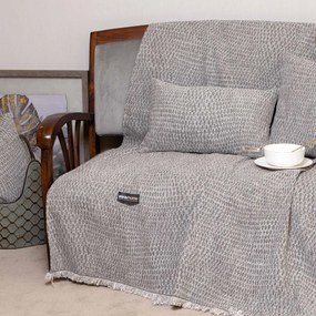 Ριχτάρι Καναπέ Τριθέσιου (180x300) Aslanis Home Ismaros Γκρι-Ασημί