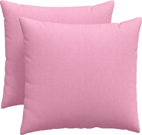 vidaXL Μαξιλάρι Καναπέ 2 pcs Ροζ 50 x 50 cm ύφασμα