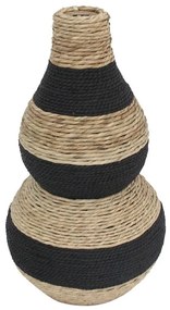 Βάζο Nubia 032075 35x35x61cm Natural-Black Polywood,Σχοινί