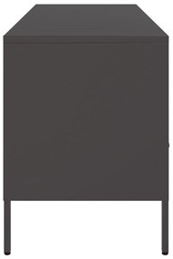 vidaXL Έπιπλο Τηλεόρασης Μαύρο 100,5x39x50,5 εκ. Ατσάλινο