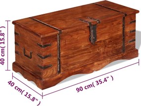vidaXL Μπαούλο Αποθήκευσης από Μασίφ Ξύλο