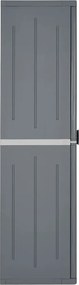 vidaXL Ντουλάπι Αποθήκευσης Κήπου Γκρι 65x45x172 εκ. από Ρατάν PP