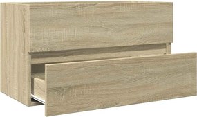 vidaXL Ντουλάπι Νιπτήρα Sonoma Δρυς 80 x 38,5 x 45 εκ. από Επεξ. Ξύλο