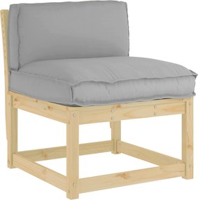 vidaXL Μαξιλάρι Γκρι 80 x 40 x 12 cm Ύφασμα Όξφορντ
