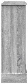 vidaXL Πλαίσιο Τζακιού Γκρι Sonoma 90x30x90 εκ. από Επεξ. Ξύλο