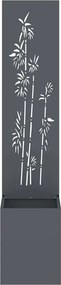 vidaXL Οθόνη Ιδιωτικότητας Κήπου Floral Ανθρακί 32 x 140 εκ.