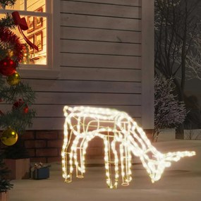 vidaXL Χριστουγεννιάτικος Τάρανδος Θερμό Λευκό 73 x 31 x 45 εκ.