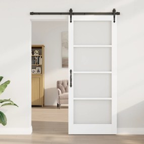 vidaXL Συρόμενη Πόρτα με Σετ Εξαρτημάτων 'ORKDAL' Λευκή 86x211 εκ.
