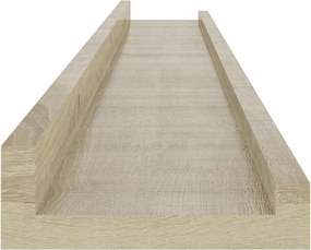 vidaXL Ράφια Τοίχου 2 τεμ. Sonoma Δρυς 80x9x3 εκ.