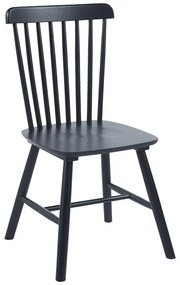 Καρέκλα Bristol pakoworld rubberwood σε μαύρη απόχρωση 45x51x86εκ