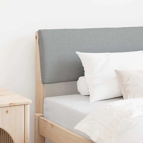 vidaXL Ταπετσαρισμένο κεφαλάρι Ανοιχτό γκρι 100 cm