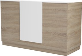 ΓΡΑΦΕΙΟ ΥΠΟΔΟΧΗΣ (RECEPTION) KRONIC HM2156.01 ΜΕΛΑΜΙΝΗ SONAMA/ΛΕΥΚΟ 180x70x110Υεκ.
