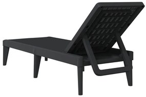 vidaXL Ξαπλώστρα Ανθρακί 186 x 60 x 29 από Πολυπροπυλένιο