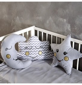 Σετ 3τμχ Διακοσμητικά Μαξιλάρια Bebe Silver SB HOME