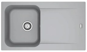 Franke Tectonite Kite Kid 611-86 Ένθετος Νεροχύτης από Συνθετικό Γρανίτη Μ86xΠ50cm Γκρι