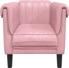 vidaXL Πολυθρόνα Ροζ Βελούδινη