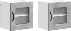 vidaXL Πάνελ πλυντηρίου πιάτων Kalmar 2 pcs Σκυρόδεμα Γκρι