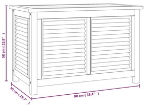 ΜΠΑΟΥΛΟ ΑΠΟΘΗΚΕΥΣΗΣ ΚΗΠΟΥ ΜΕ ΤΣΑΝΤΑ 90X50X58 ΕΚ ΜΑΣΙΦ ΞΥΛΟ TEAK 363270