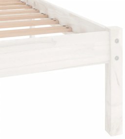 vidaXL Πλαίσιο Κρεβατιού Λευκό 160 x 200 εκ. από Μασίφ Ξύλο Πεύκου