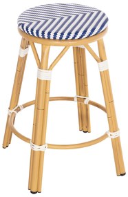 ΣΚΑΜΠΟ ΑΛΟΥΜΙΝΙΟΥ ΜΕΣ.ΥΨΟΥΣ CHINO HM6286.05 BAMBOO LOOK & TEXTILENE ΜΠΛΕ 43x43x65Υεκ