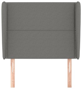vidaXL Κεφαλάρι με Πτερύγια Σκούρο Γκρι 83x23x118/128 εκ. Υφασμάτινο