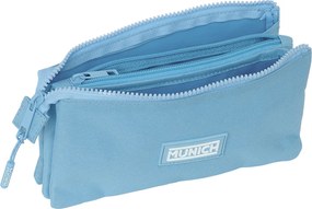 Τριπλή Κασετίνα Munich Basic Μπλε 22 x 12 x 3 cm