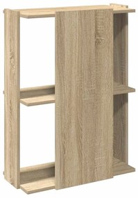 Βιβλιοθήκη 3 Επιπέδων Sonoma Δρυς 60x30x80 εκ. Επεξεργ. Ξύλο - Καφέ
