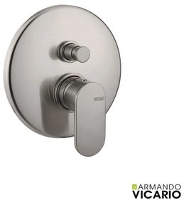 Armando Vicario SLIM Μίκτης εντοιχισμού 2 εξόδων με εκτροπέα Inox Finish