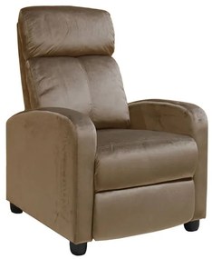 PORTER Πολυθρόνα Relax Σαλονιού - Καθιστικού Camel Velure 68x86x99cm Ε9781,2